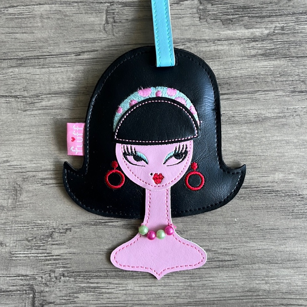 NWT FLUFF Luggage Tag in Vegan Leather